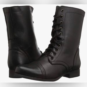 Steve Madden 8 black troopa women’s combat boot EUC